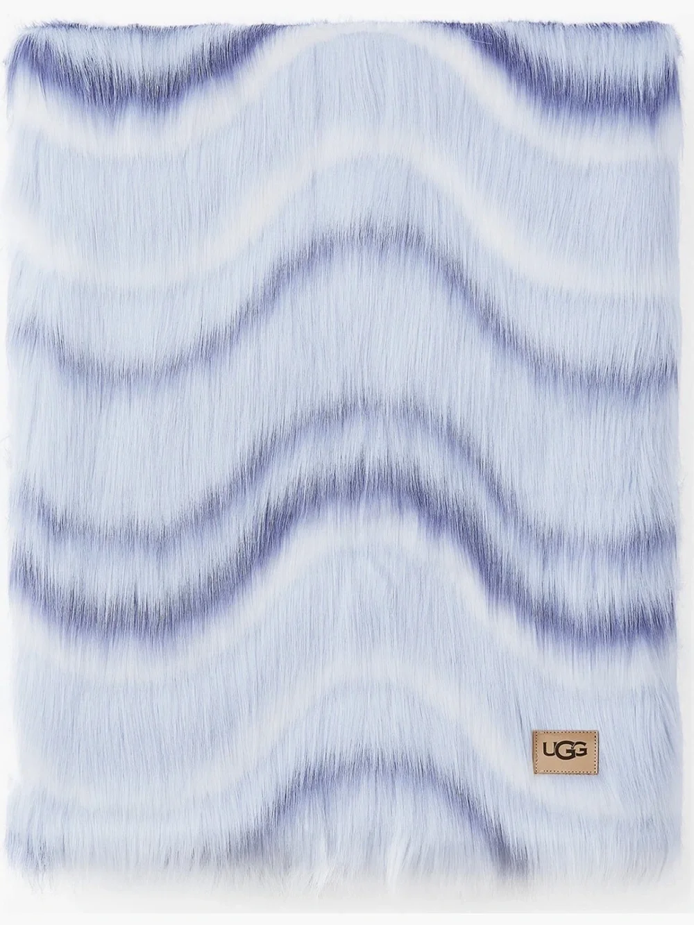 UGG Pale Blue & Periwinkle Faux Fur Throw